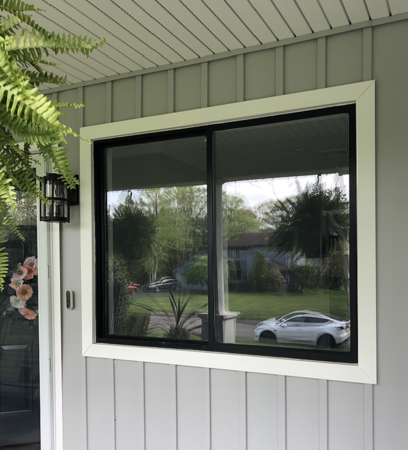 Black exterior window